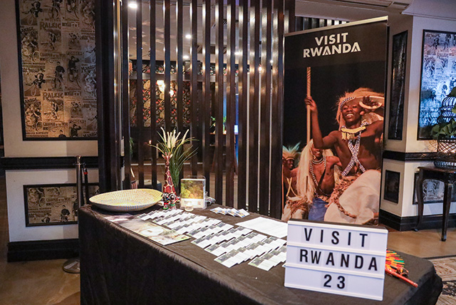 The Visit Rwanda team's booth at the Fall U.S. Road Show.