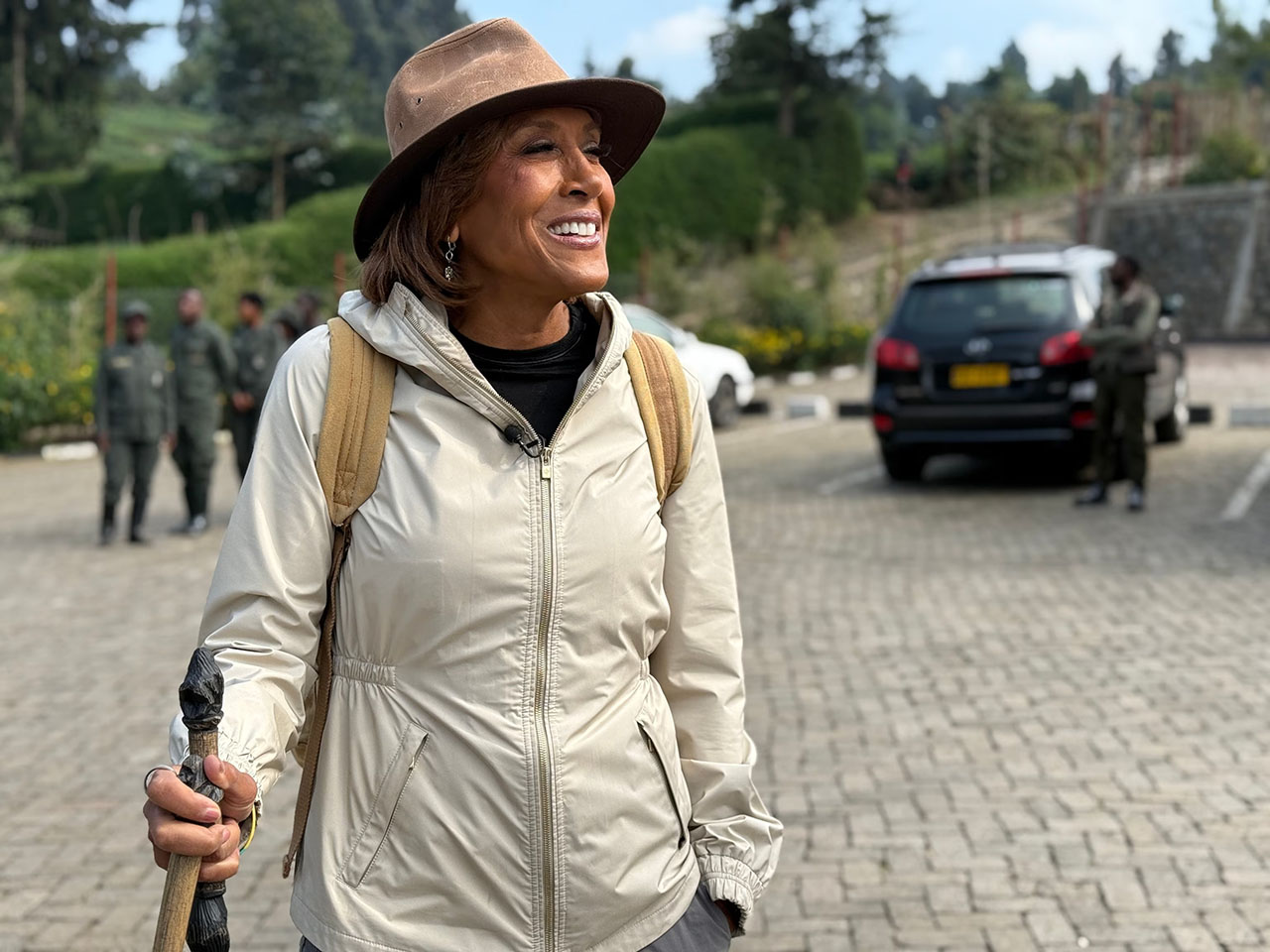 Robin Roberts, host of Good Morning America, visits Rwanda.